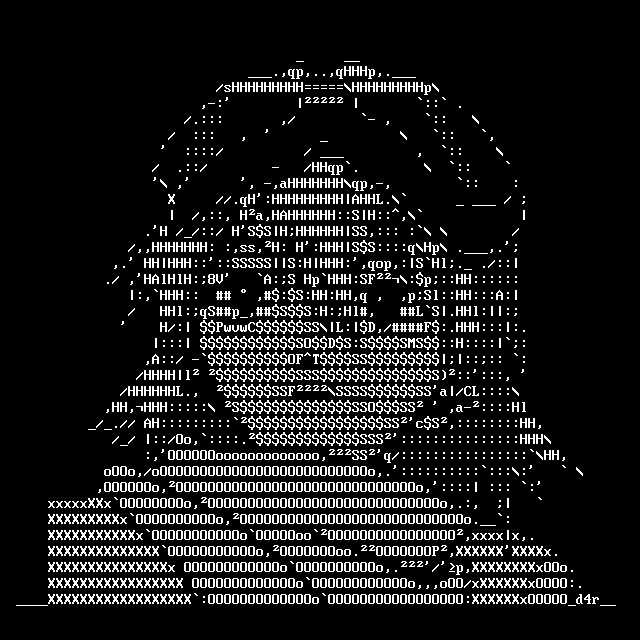 FLCL Haruko ASCII art